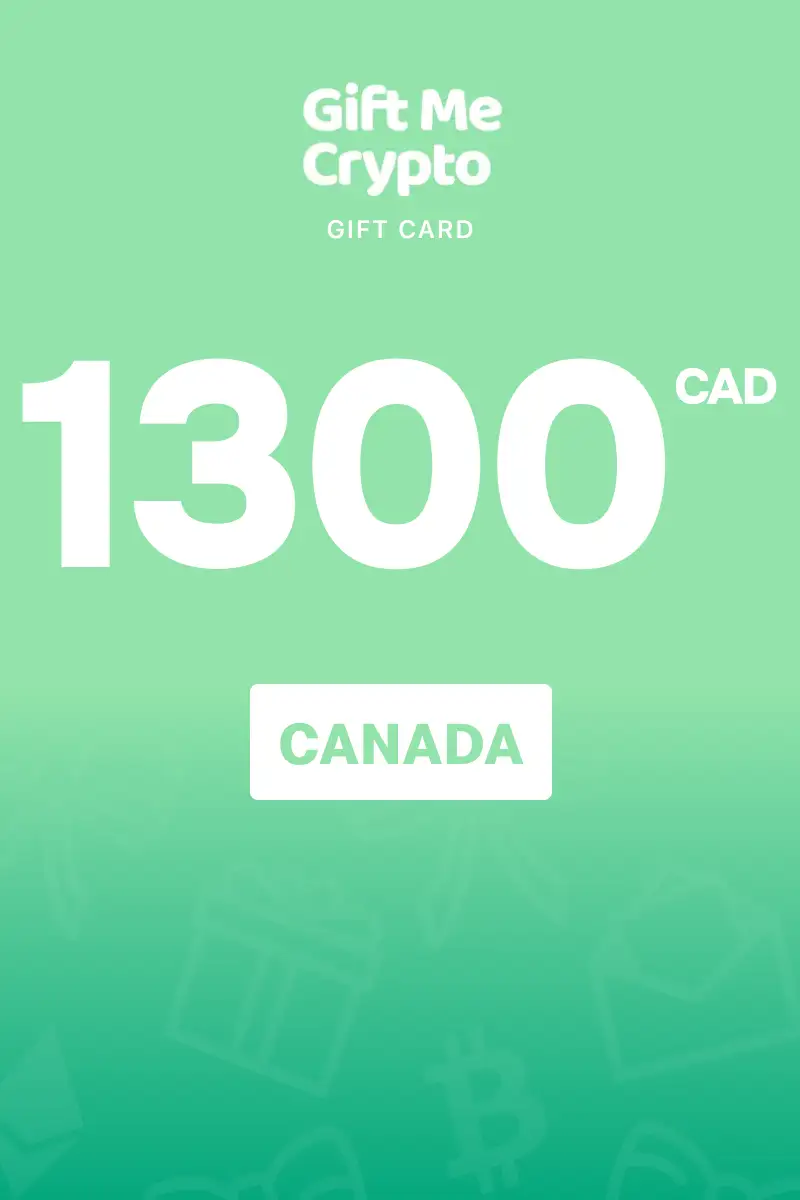 Gift Me Crypto 1300 CAD Gift Card (Canada) - Digital Key