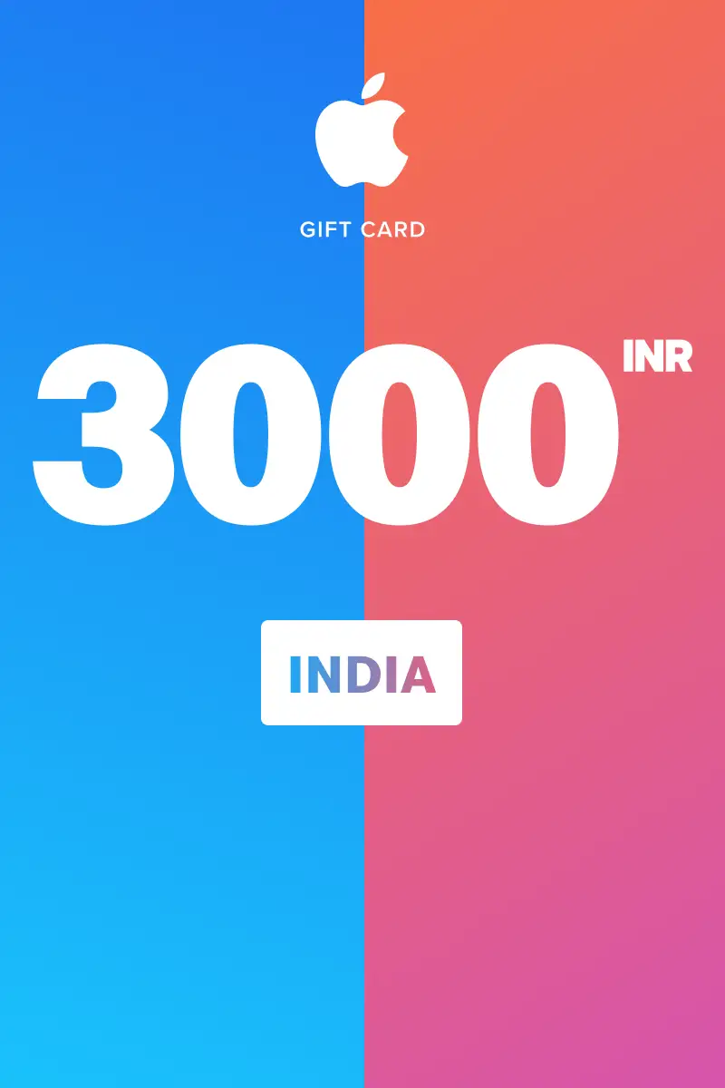 App Store and iTunes 3000 INR Gift Card (India) - Digital Key
