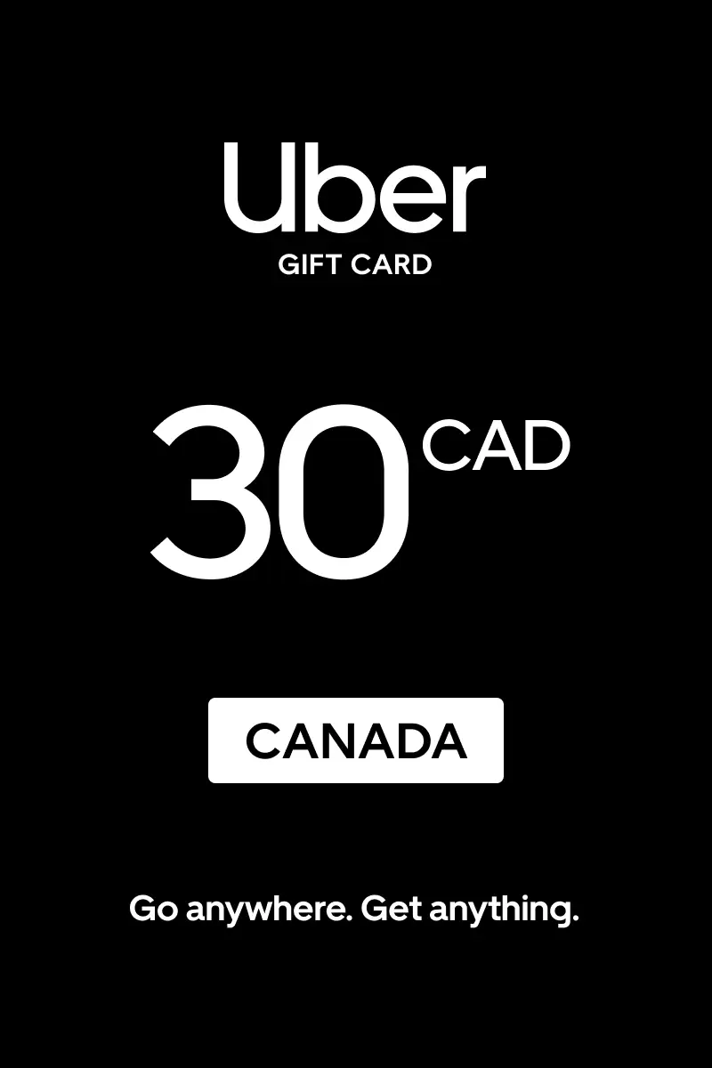Uber 30 CAD Gift Card (Canada) - Digital Key