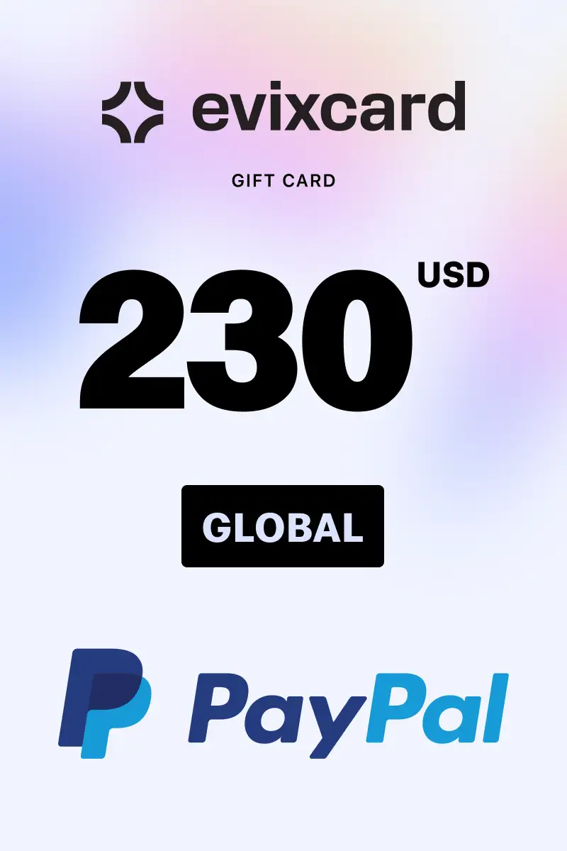 EvixCard PayPal 230 USD Gift Card (Global) - Digital Key