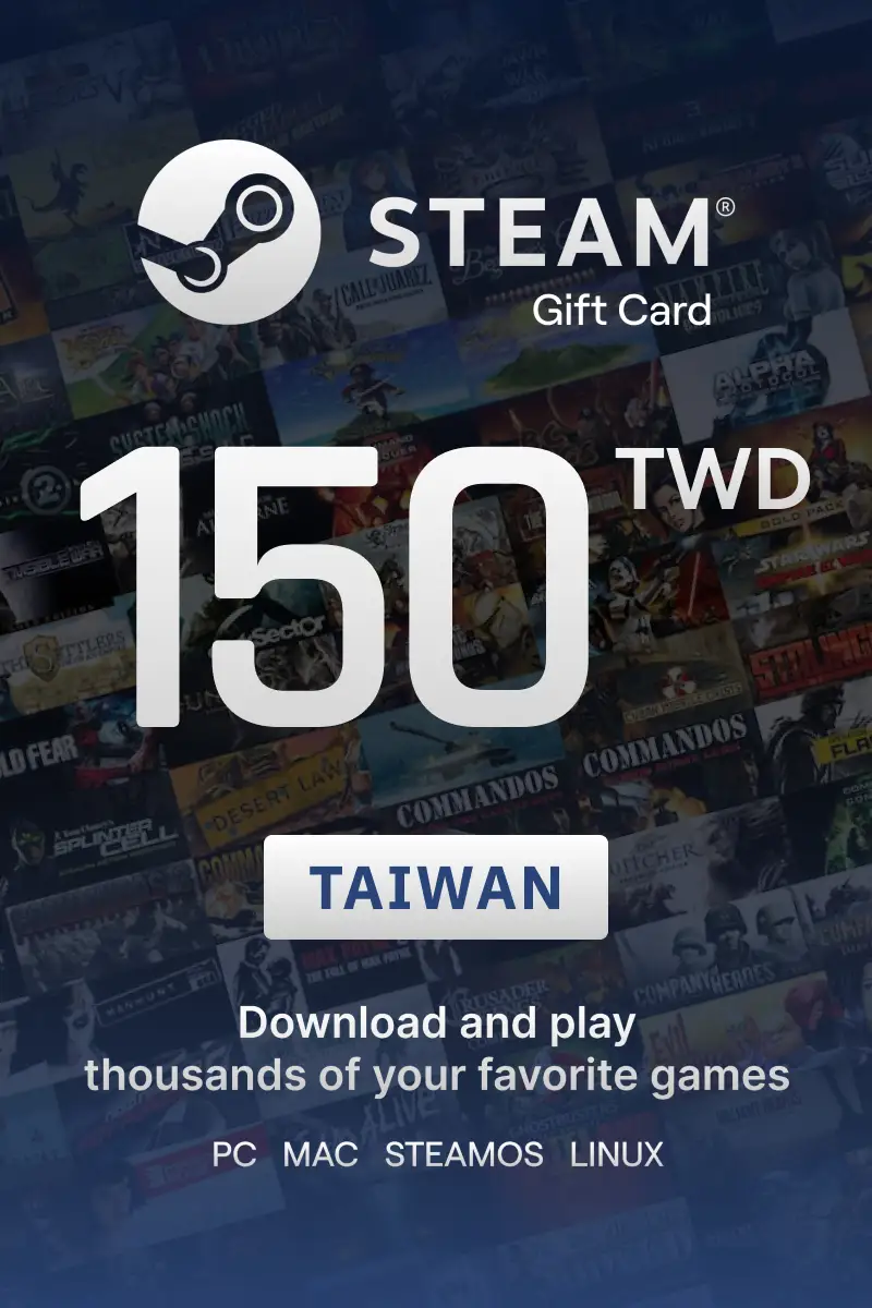 Steam Wallet 150 TWD Gift Card (Taiwan) - Digital Key