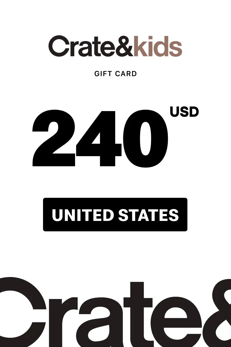 Crate and Kids 240 USD Gift Card (United States) - Digital Key