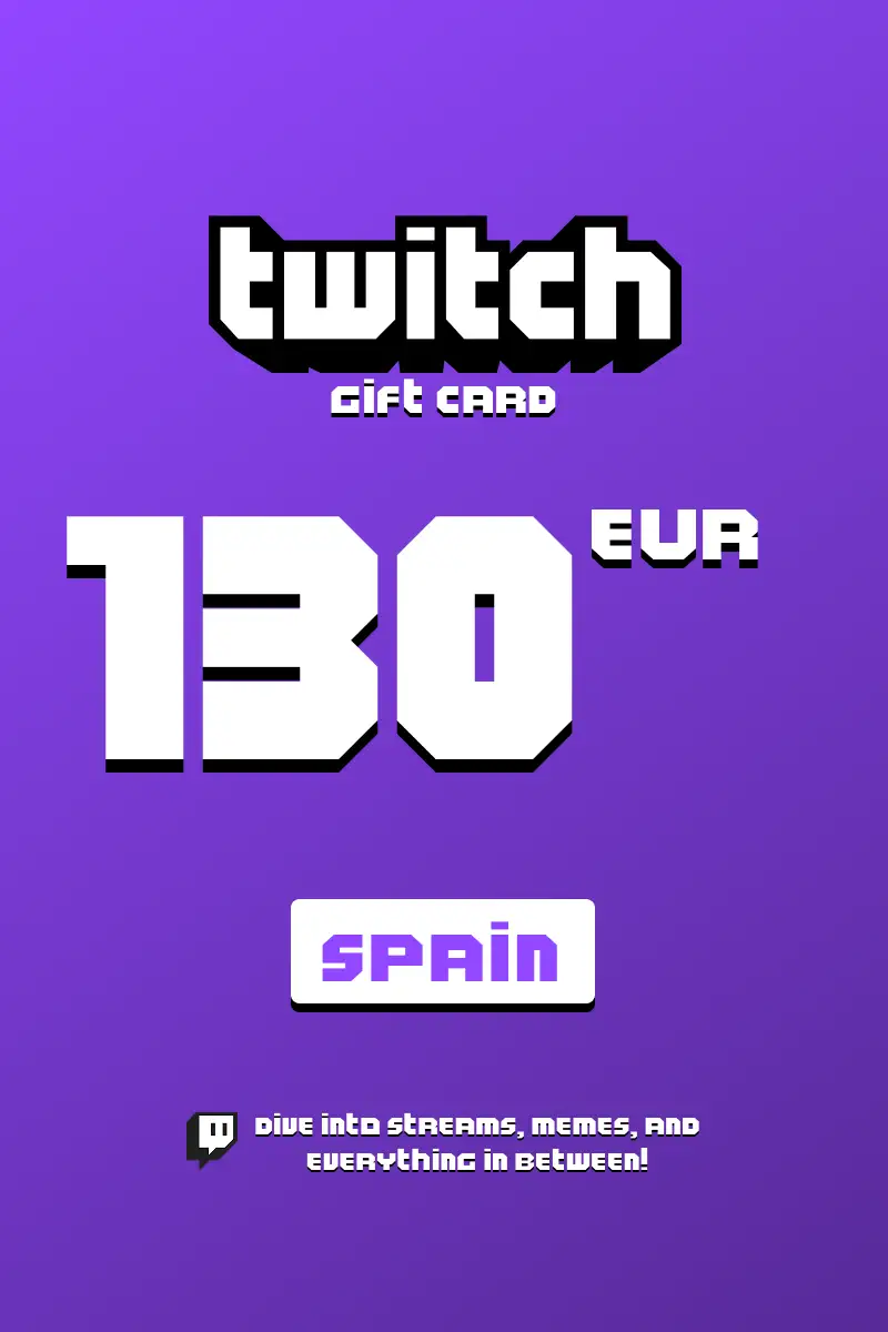 Twitch 130 EUR Gift Card (Spain) - Digital Key