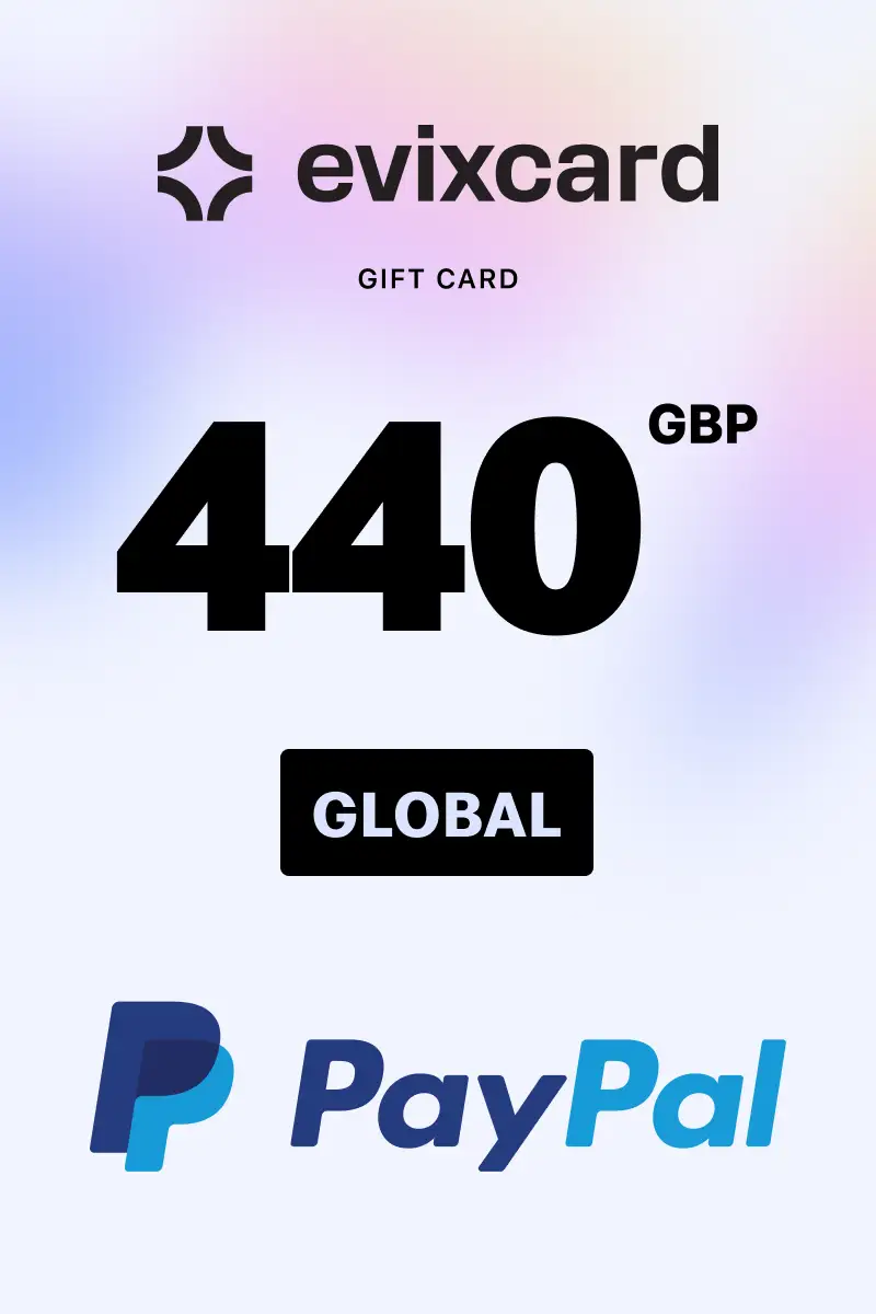 EvixCard PayPal 440 GBP Gift Card (Global) - Digital Key