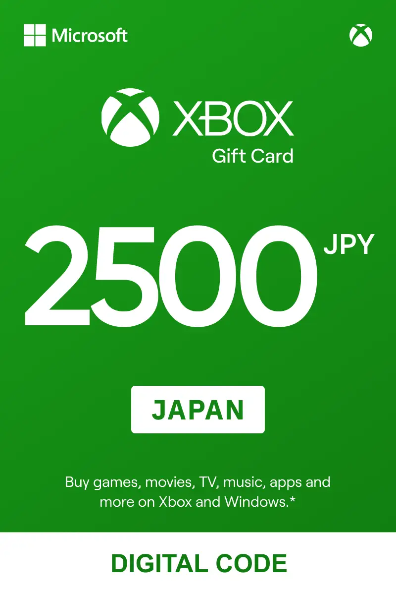 Xbox 2500 JPY Gift Card (Japan) - Digital Key
