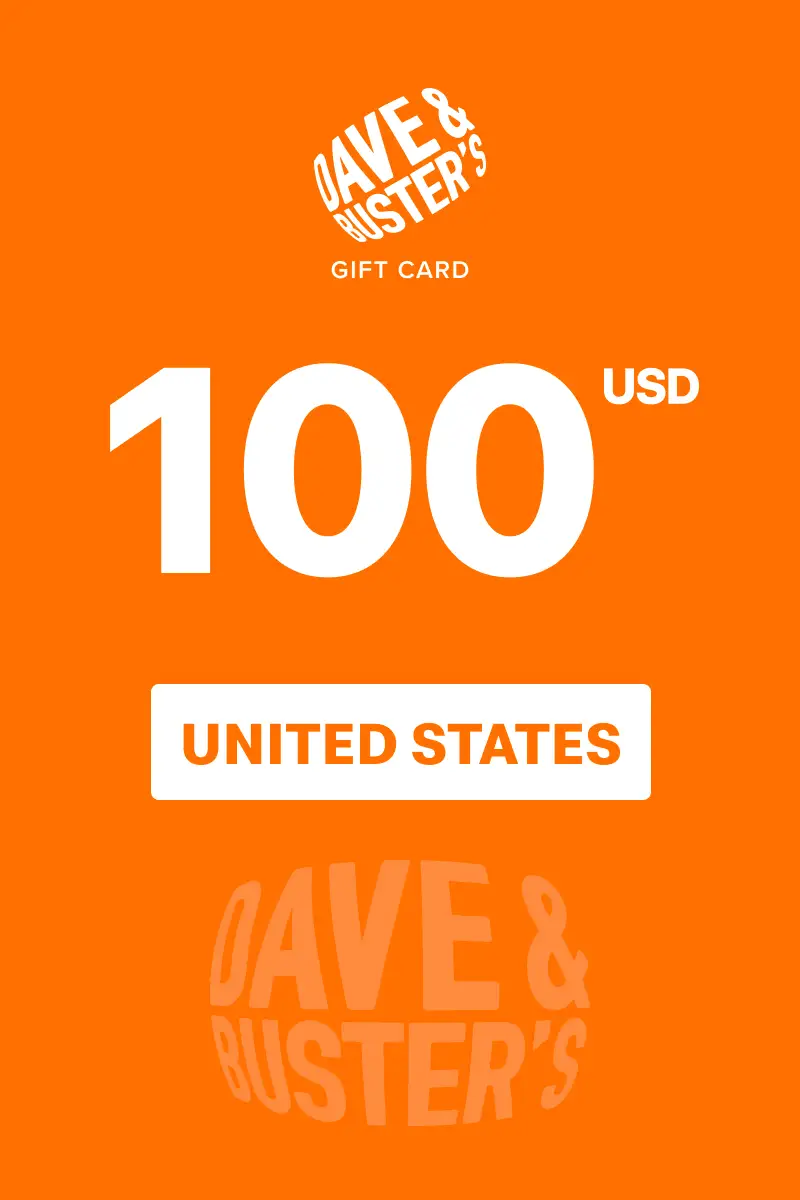 Dave and Buster's 100 USD Gift Card (United States) - Digital Key