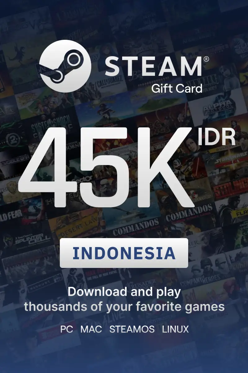 Steam Wallet 45000 IDR Gift Card (Indonesia) - Digital Key