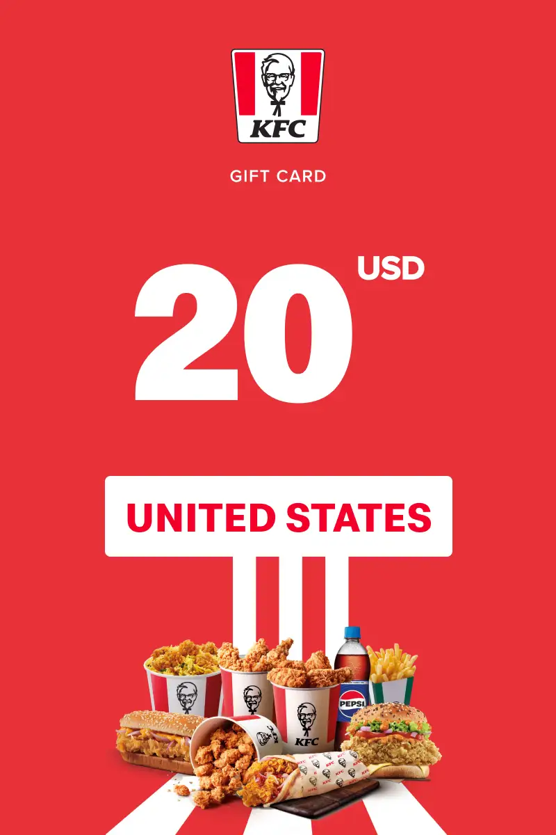 KFC 20 USD Gift Card (United States) - Digital Key