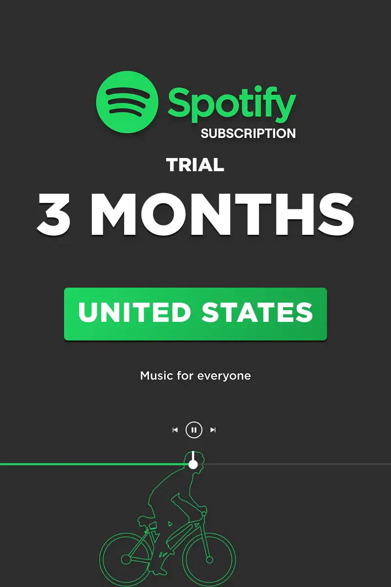 Spotify Premium 3 Months Trial Subscription (United States) - Digital Key