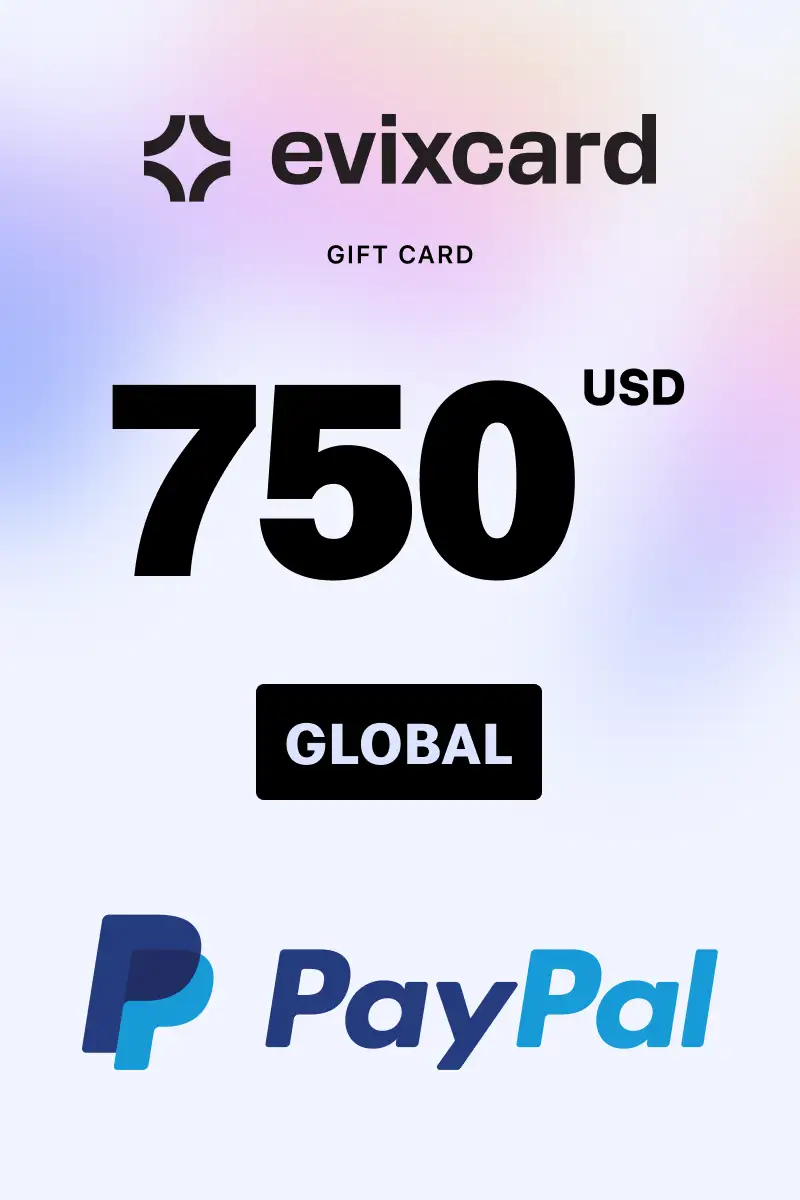EvixCard PayPal 750 USD Gift Card (Global) - Digital Key