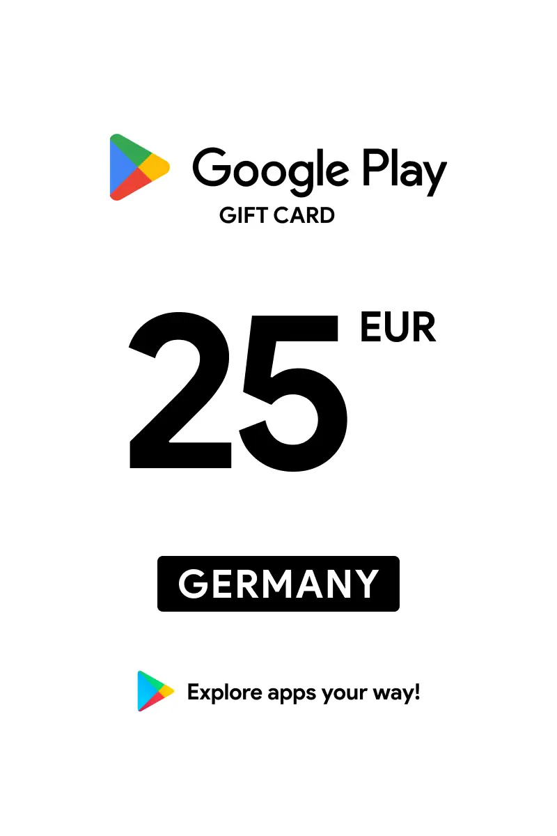 Google Play 25 EUR Gift Card (Germany) - Digital Key