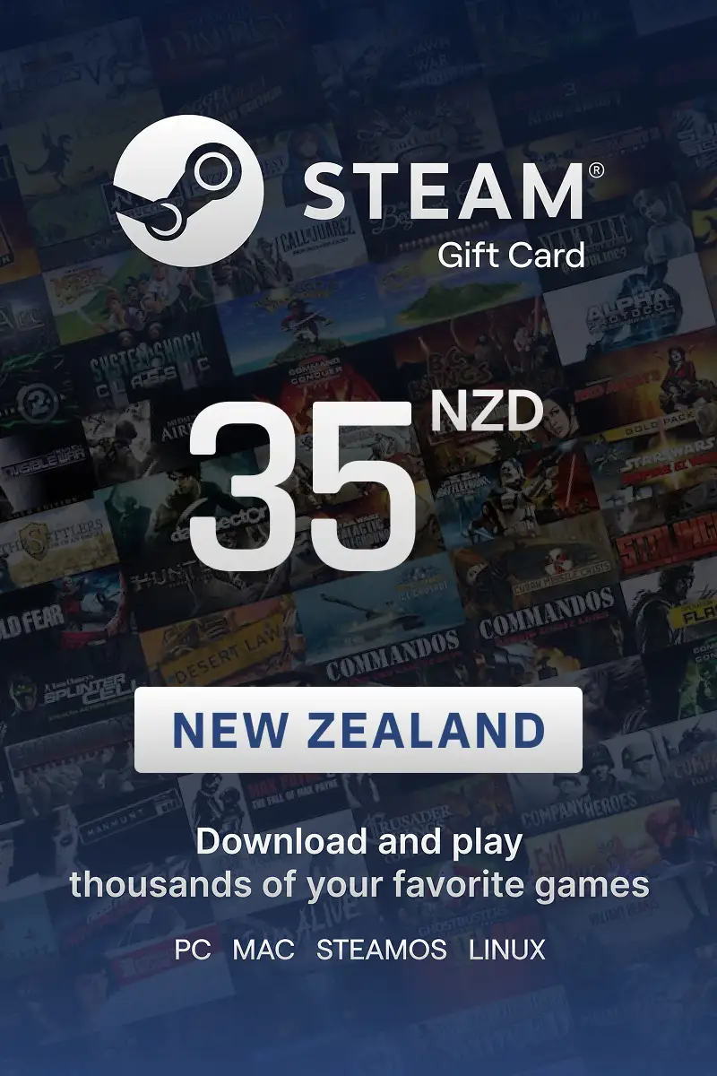 Steam Wallet 35 NZD Gift Card (New Zealand) - Digital Key