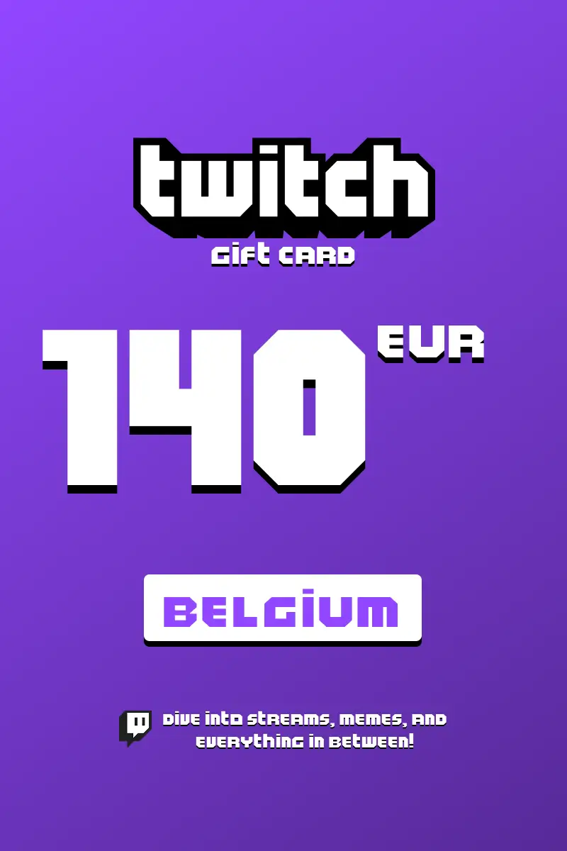 Twitch 140 EUR Gift Card (Belgium) - Digital Key