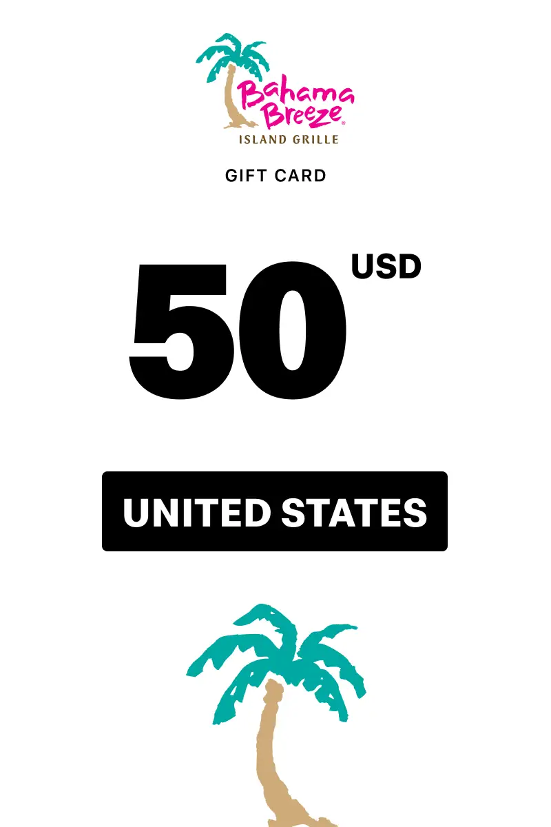 Bahama Breeze 50 USD Gift Card (United States) - Digital Key