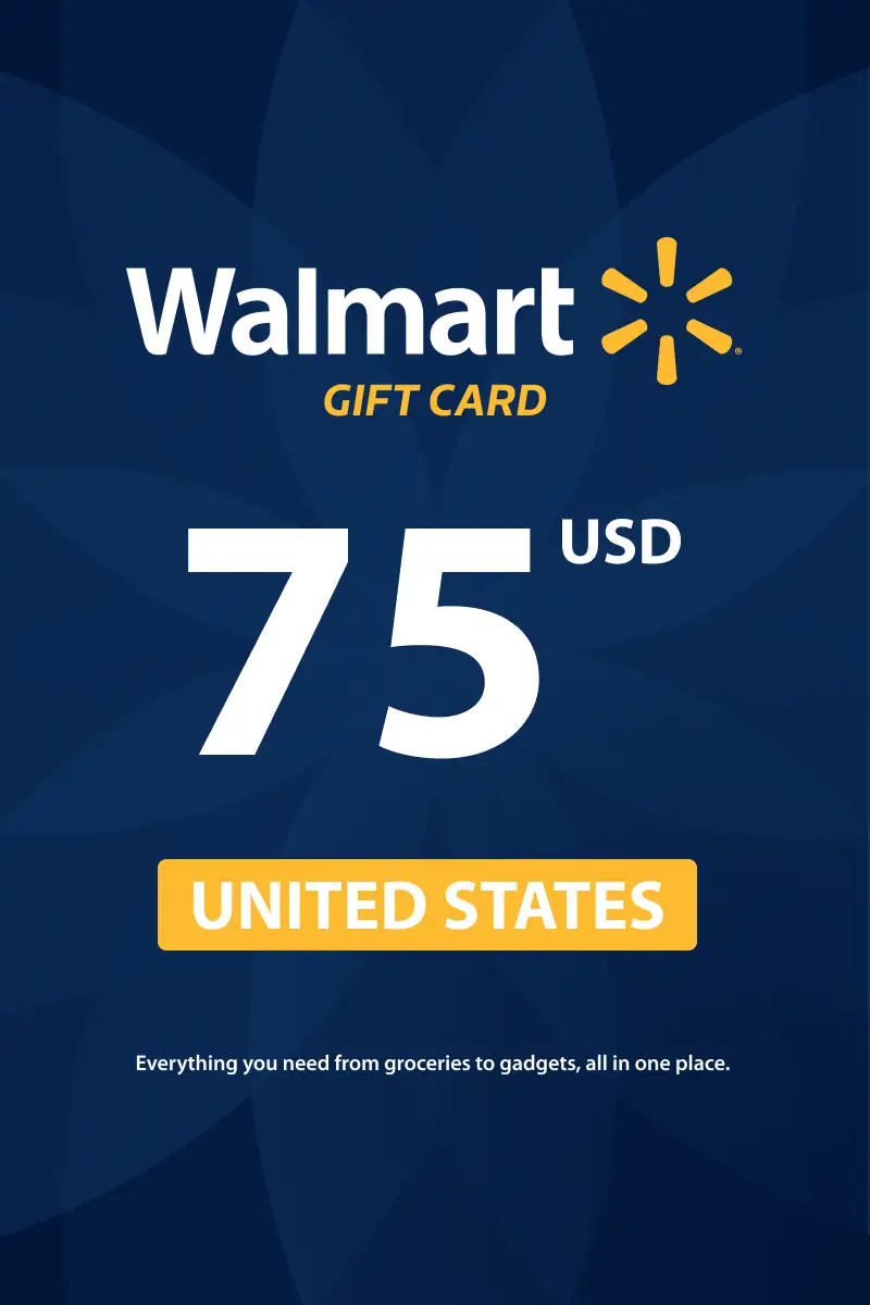 Walmart 75 USD Gift Card (United States) - Digital Key
