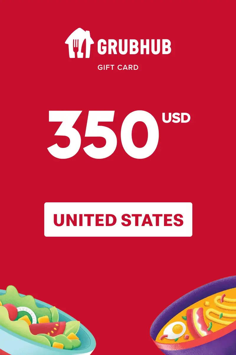 GrubHub 350 USD Gift Card (United States) - Digital Key