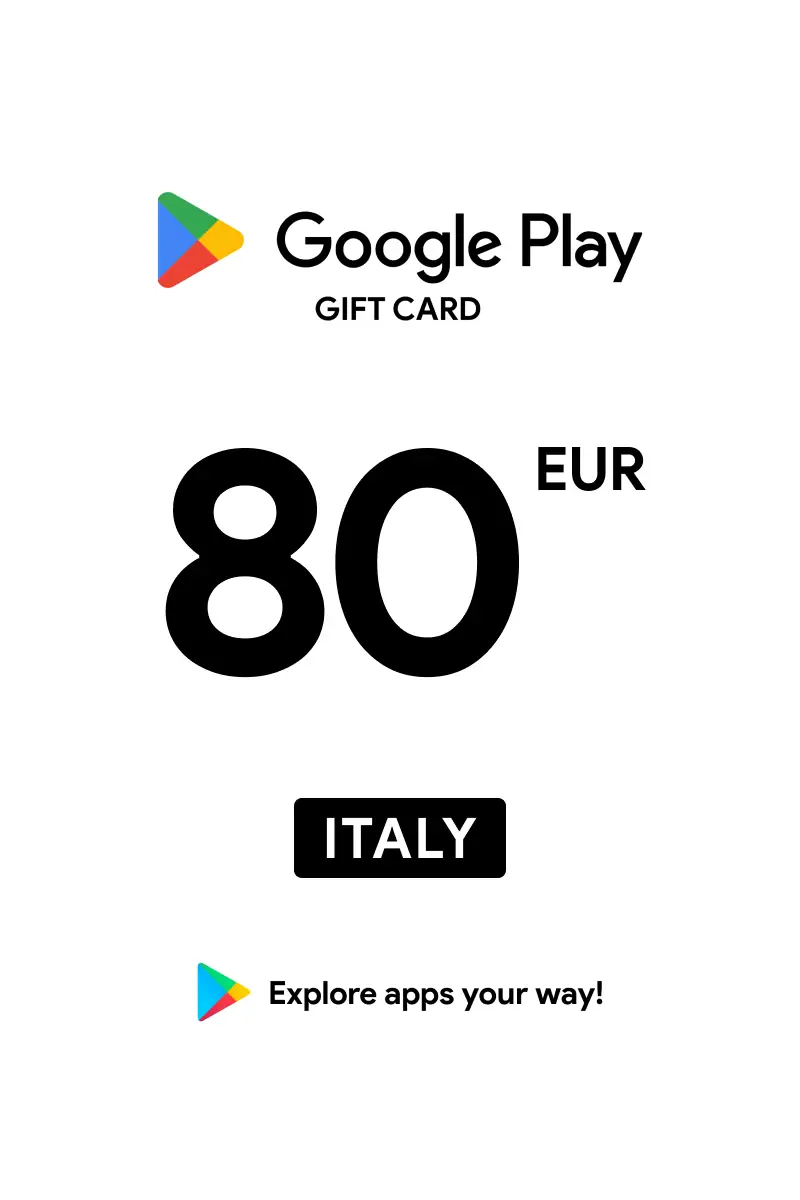 Google Play 80 EUR Gift Card (Italy) - Digital Key