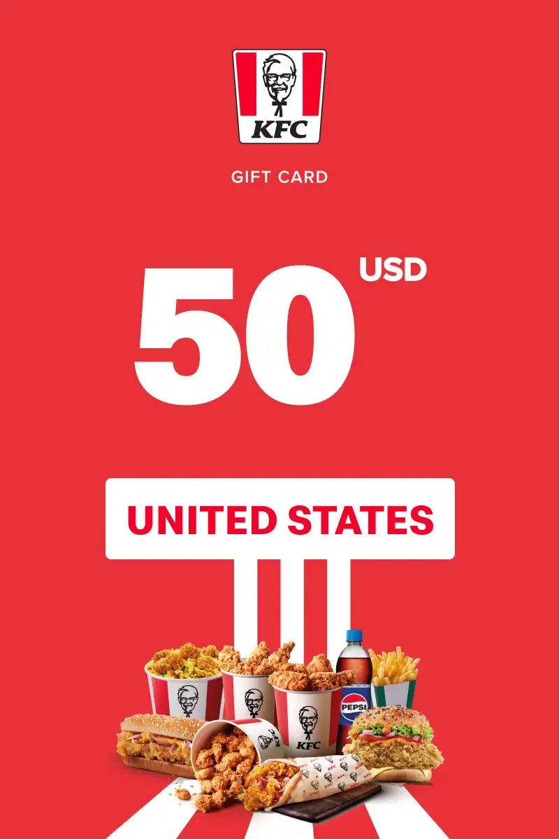 KFC 50 USD Gift Card (United States) - Digital Key