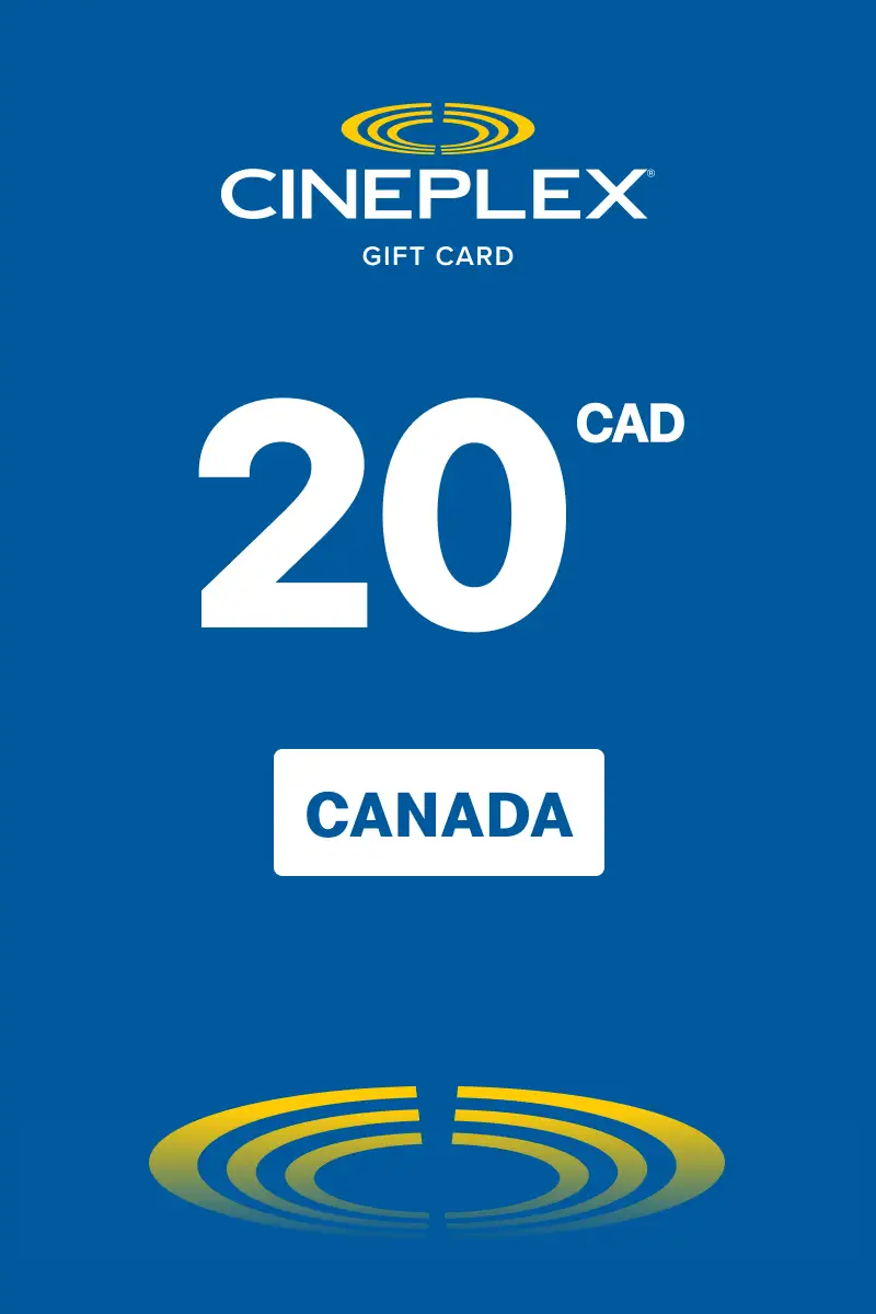 Cineplex 20 CAD Gift Card (Canada) - Digital Key