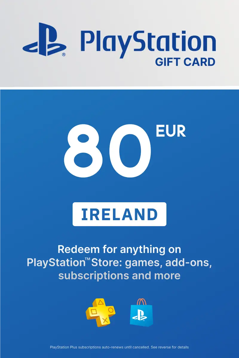 PlayStation Store 80 EUR Gift Card (Ireland) - Digital Key