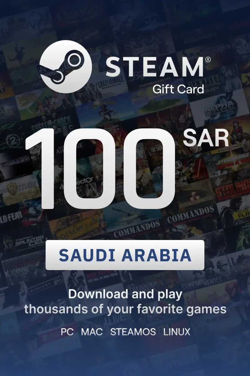Steam Wallet 100 SAR Gift Card (Saudi Arabia) - Digital Key