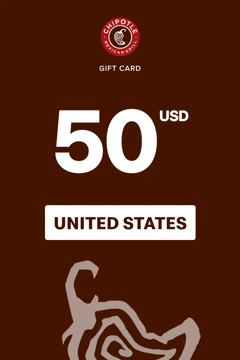 Chipotle 50 USD Gift Card (United States) - Digital Key