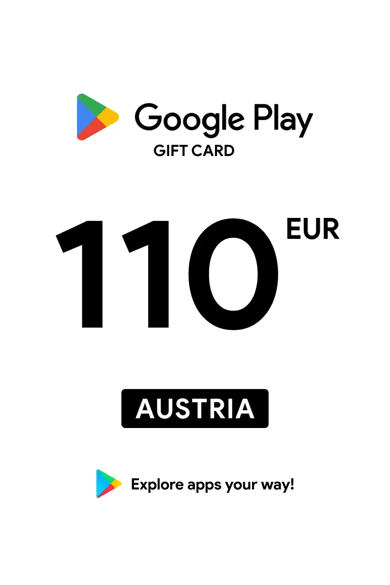 Google Play 110 EUR Gift Card (Austria) - Digital Key