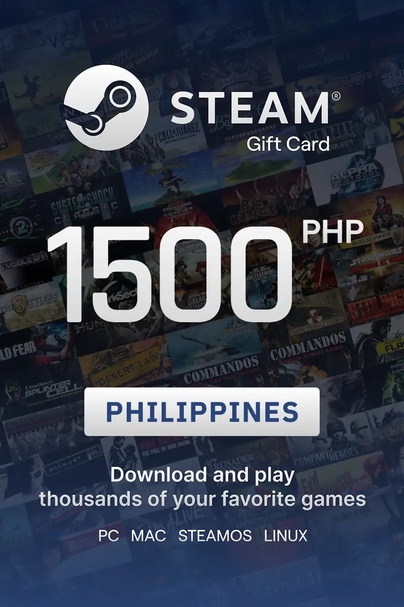 Steam Wallet 1500 PHP Gift Card (Philippines) - Digital Key