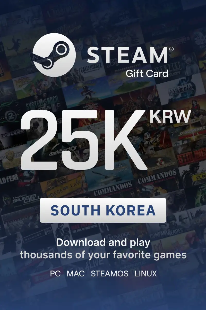 Steam Wallet 25000 KRW Gift Card (South Korea) - Digital Key