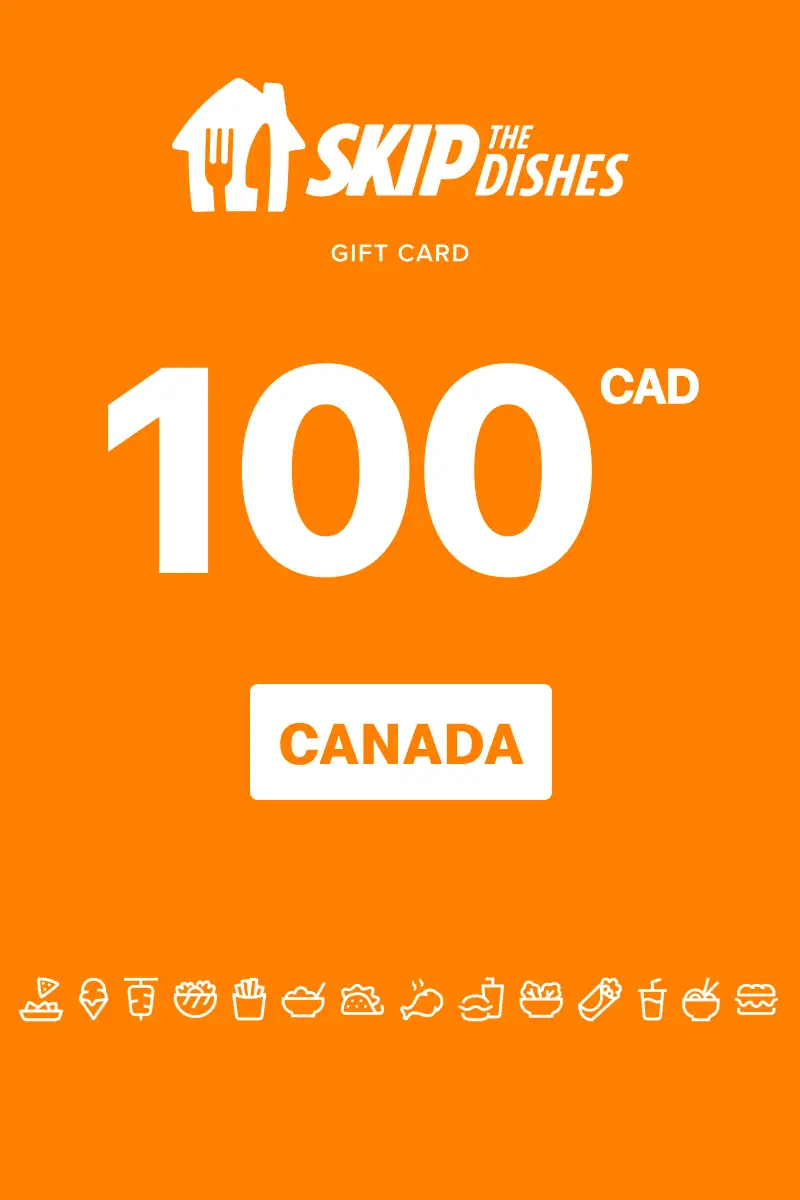 SkipTheDishes 100 CAD Gift Card (Canada) - Digital Key