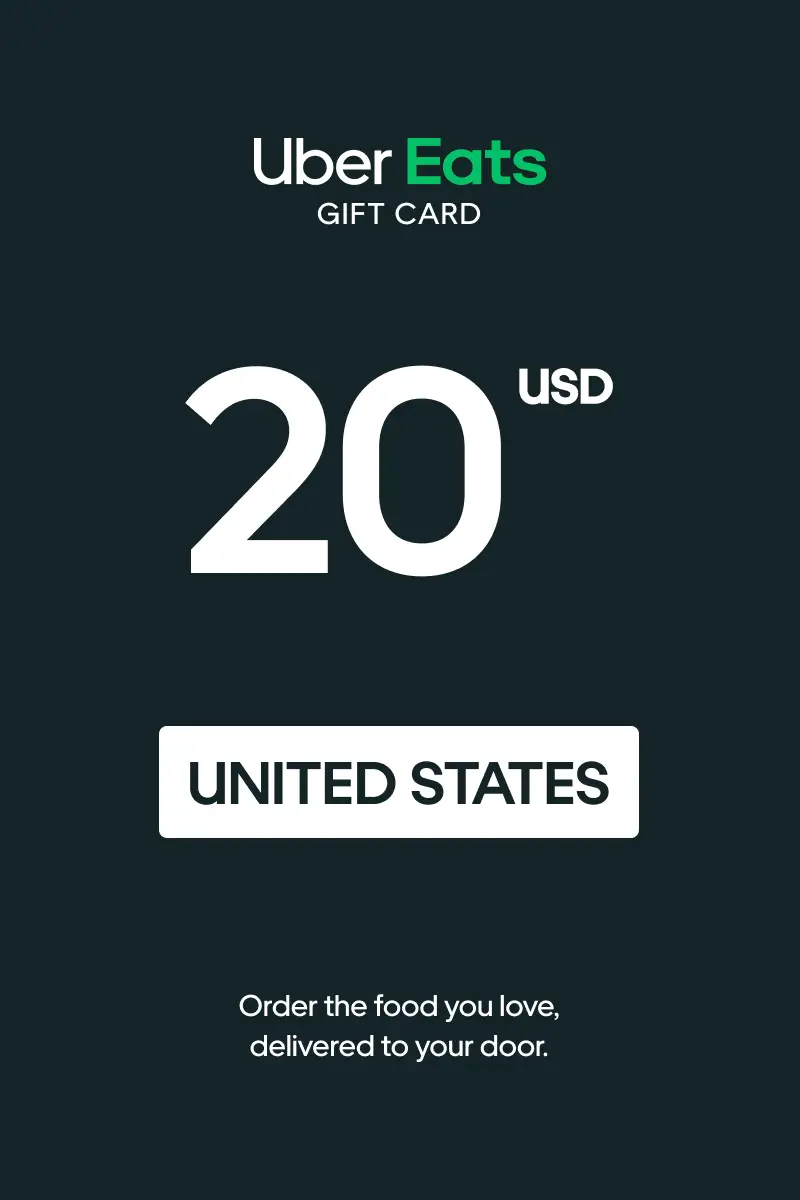 Uber Eats 20 USD Gift Card (United States) - Digital Key