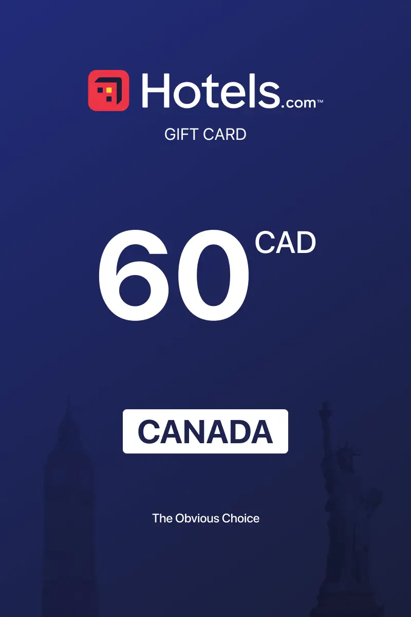 Hotels.com 60 CAD Gift Card (Canada) - Digital Key