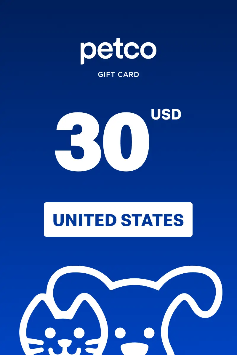 Petco 30 USD Gift Card (United States) - Digital Key