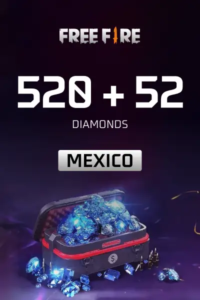 Garena Free Fire - 520 + 52 Diamonds (Mexico) - Digital Key