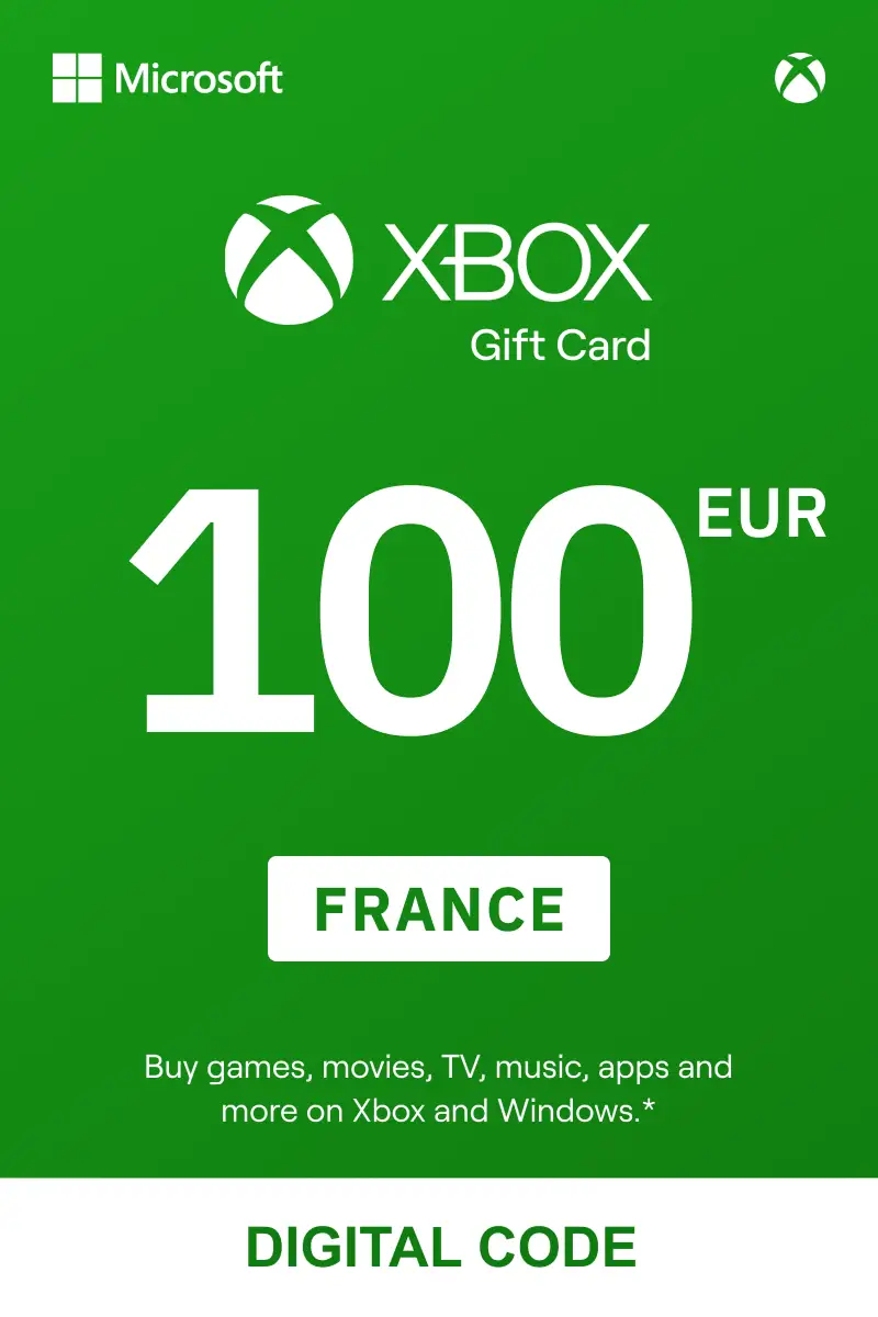 Xbox 100 EUR Gift Card (France) - Digital Key
