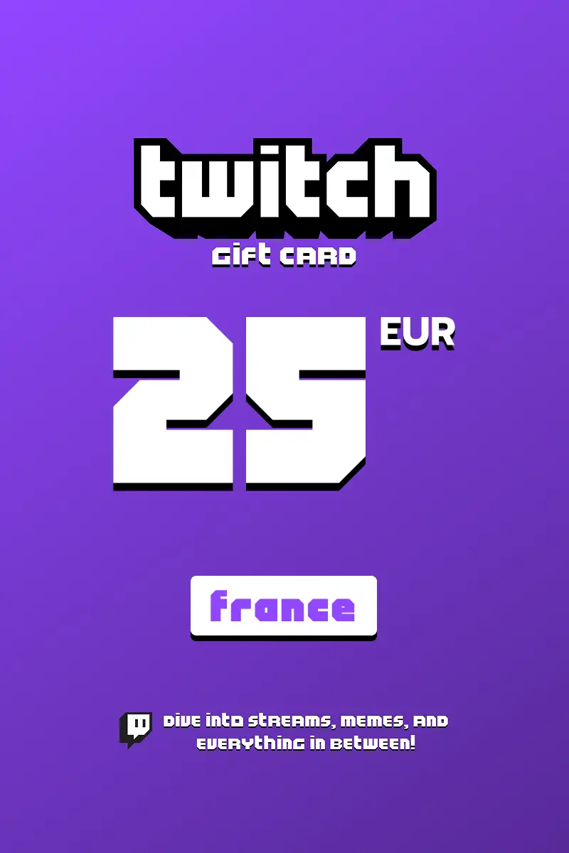 Twitch 25 EUR Gift Card (France) - Digital Key