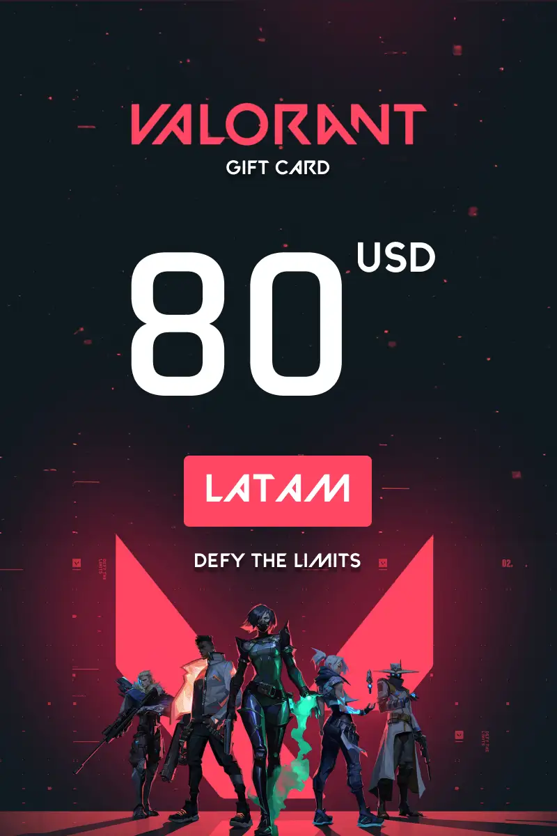 Valorant 80 USD Gift Card (LATAM) - Digital Key
