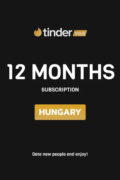 Tinder Gold 12 Months Subscription (Hungary) - Digital Key