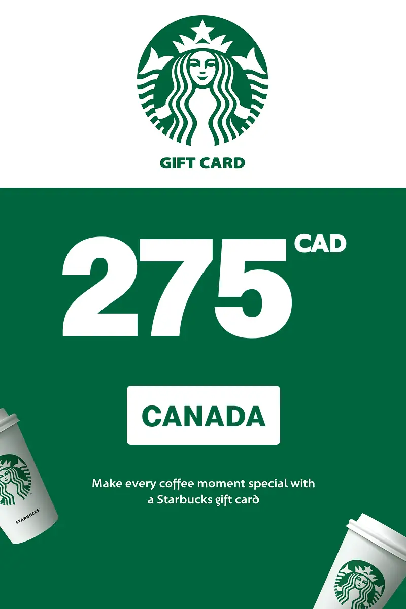 Starbucks 275 CAD Gift Card (Canada) - Digital Key