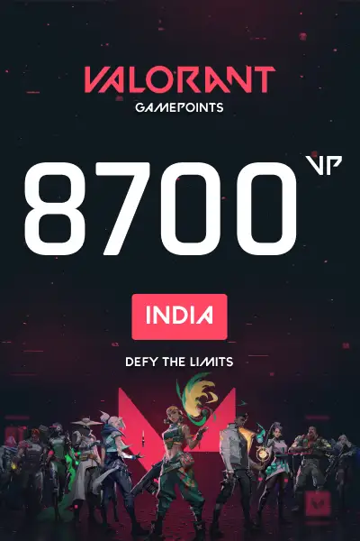 VALORANT 8700 Valorant Points (India) - Digital Key