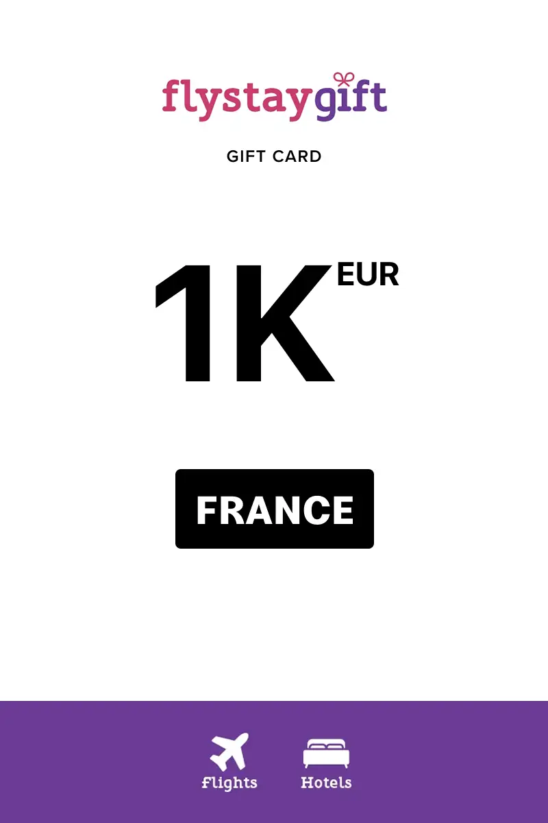 Flystay Gift 1000 EUR Gift Card (France) - Digital Key