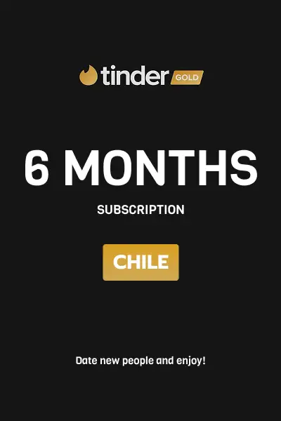 Tinder Gold 6 Months Subscription (Chile) - Digital Key