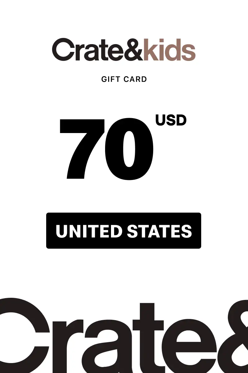 Crate and Kids 70 USD Gift Card (United States) - Digital Key
