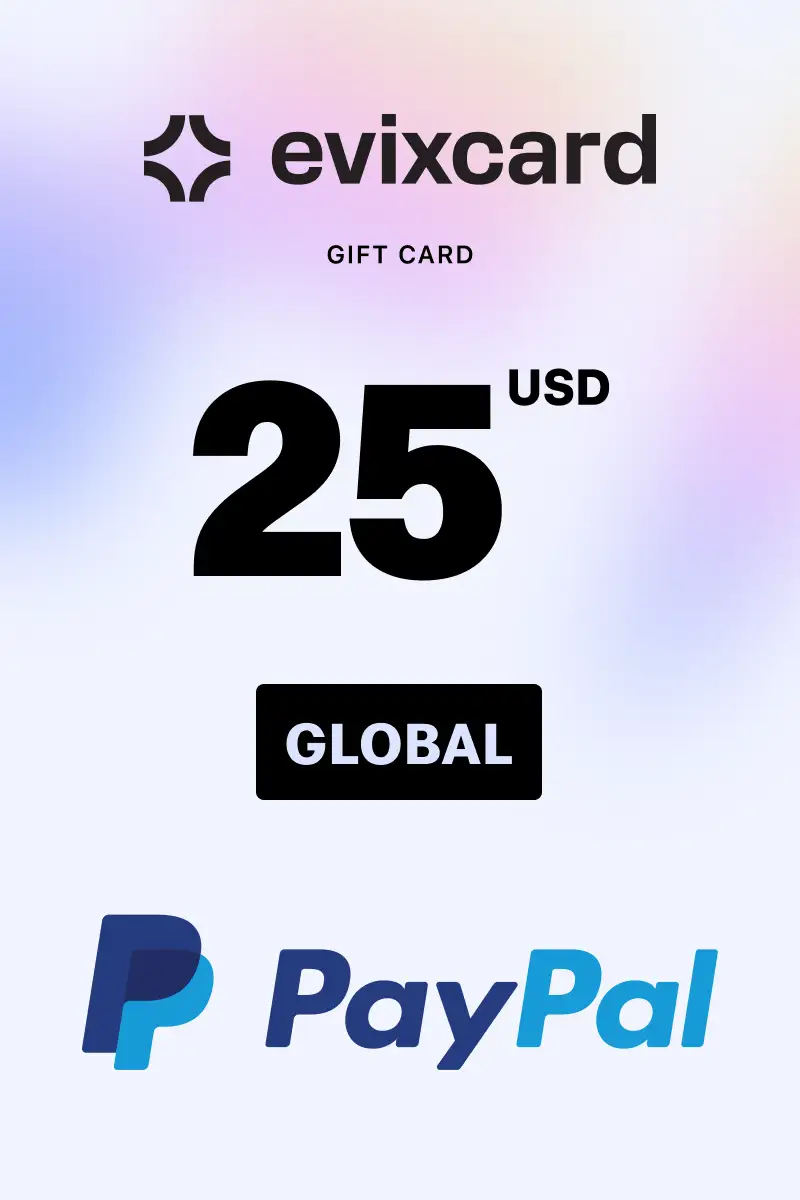 EvixCard PayPal 25 USD Gift Card (Global) - Digital Key