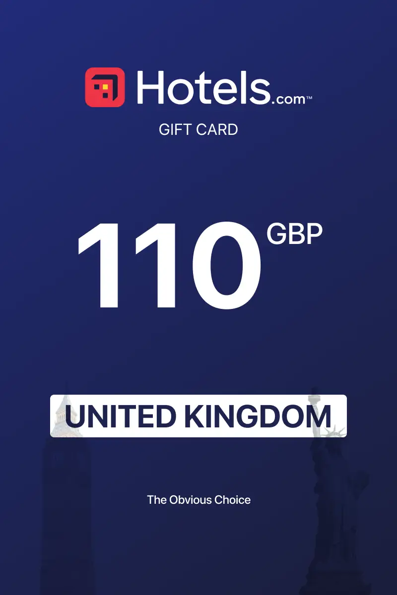 Hotels.com 110 GBP Gift Card (United Kingdom) - Digital Key