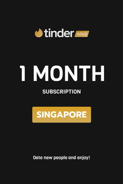 Tinder Gold 1 Month Subscription (Singapore) - Digital Key