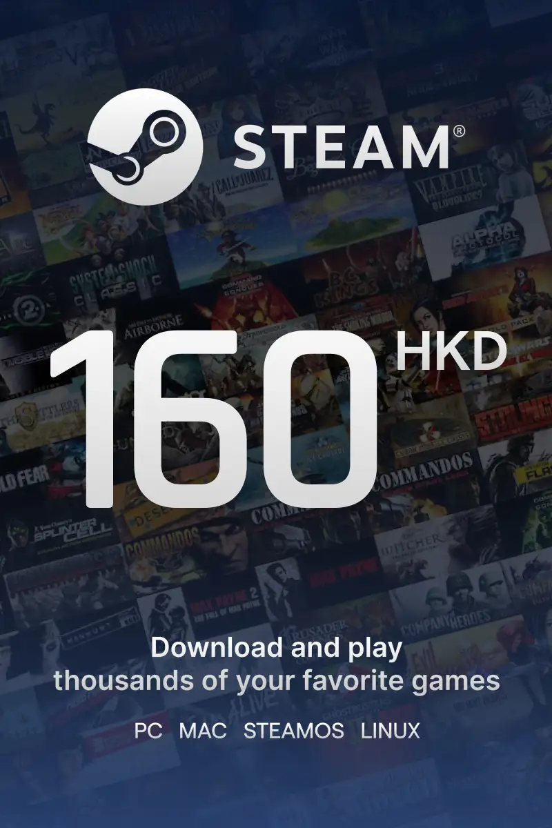 

Steam Wallet $160 HKD Gift Card (HK) - Digital Code