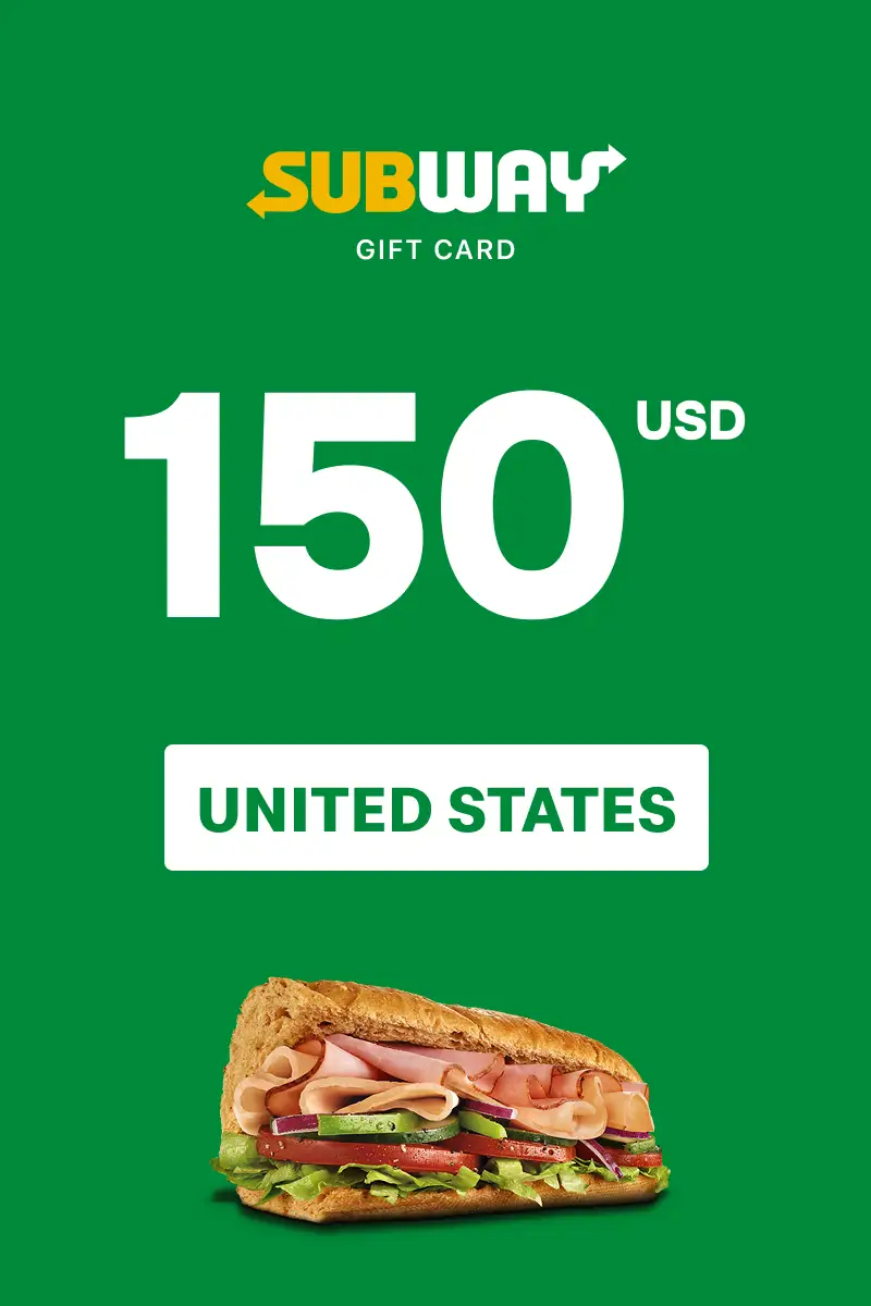 Subway 150 USD Gift Card (United States) - Digital Key