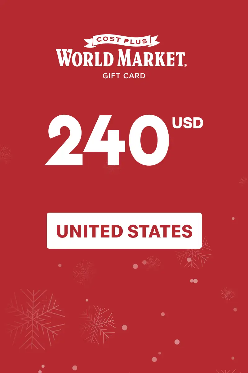 Cost Plus World Market 240 USD Gift Card (United States) - Digital Key