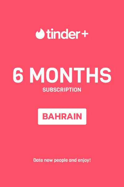 Tinder Plus - 6 Months Subscription (Bahrain) - Digital Key